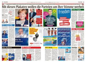 Mit diesen Plakaten wollen die Parteien um Ihre Stimme werben
